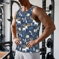 thumbnail image 5 of KLL Forest Elk Print Men's Muscle Gym Workout Stringer Tank Tops Bodybuilding Fitness T-Shirts Tank Tops Men-XX-Large, 5 of 7