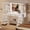 58"L White, variant on UGTOO 51" White Makeup Vanity Desk with Lights and Mirror, Modern Dressing Table with Charging Station, Bedroom Beauty Station with 6 Drawers, Acrylic Cabinets & 3-Color Lighting