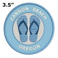 thumbnail image 2 of Cannon Beach, Oregon 3.5 Inch Iron Or Sew On Embroidered Fabric Badge Patch Ocean Beach, Salt Life Iconic Series, 2 of 2