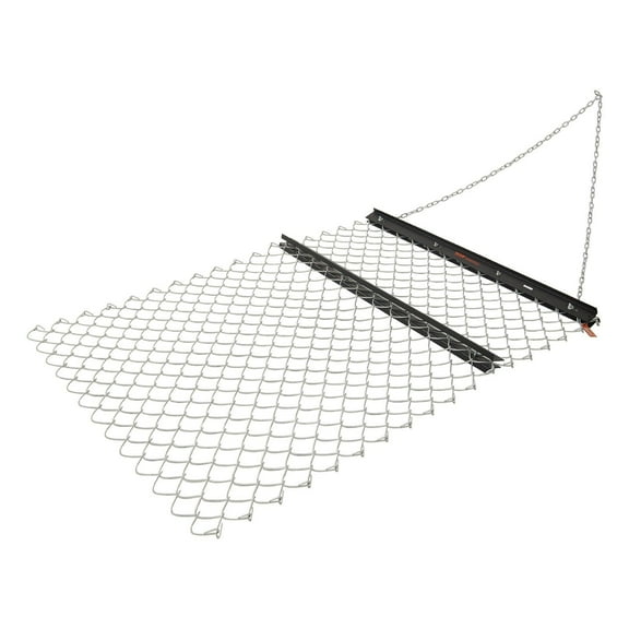 ATV Drag Harrow 4 ft x 5 ft, Chain Link Landscape Rake for Grading, Leveling Dirt, Seed & Sod Prep