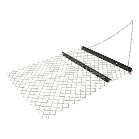 ATV Drag Harrow 4 ft x 5 ft Chain Link Landscape Rake for Grading Leveling Dirt Seed & Sod Prep
