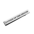 thumbnail image 1 of Miangastore Tie Clip Silver 1Pcs Rectangular Shape Engraved Text 4.72X3.54In, 1 of 9