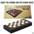 thumbnail image 6 of Hakan Backgammon Set 17.3” Wooden Foldable Board with Dice & Checkers Portable Tavla Game 2-Player, 6 of 9