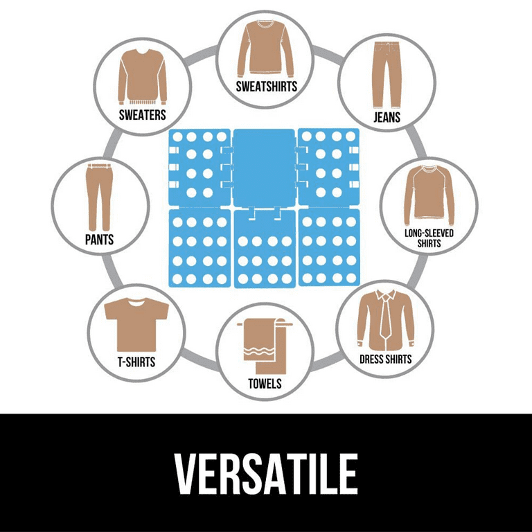 Vive Comb Shirt Folding Board T-Shirts Clothes Folder, Laundry folders  Folding Boards for for T-Shirts, Dress Shirts, Pants, Towels 
