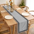 thumbnail image 3 of Black Retro Greek Key Table Runner - 120 Inch Long, Kitchen Dining Table Runner Dresser Scarves, Gray Greece Ancient Farmhouse Geo Farmhouse Decor for Coffee Tables Wedding Party Banquet, 3 of 8
