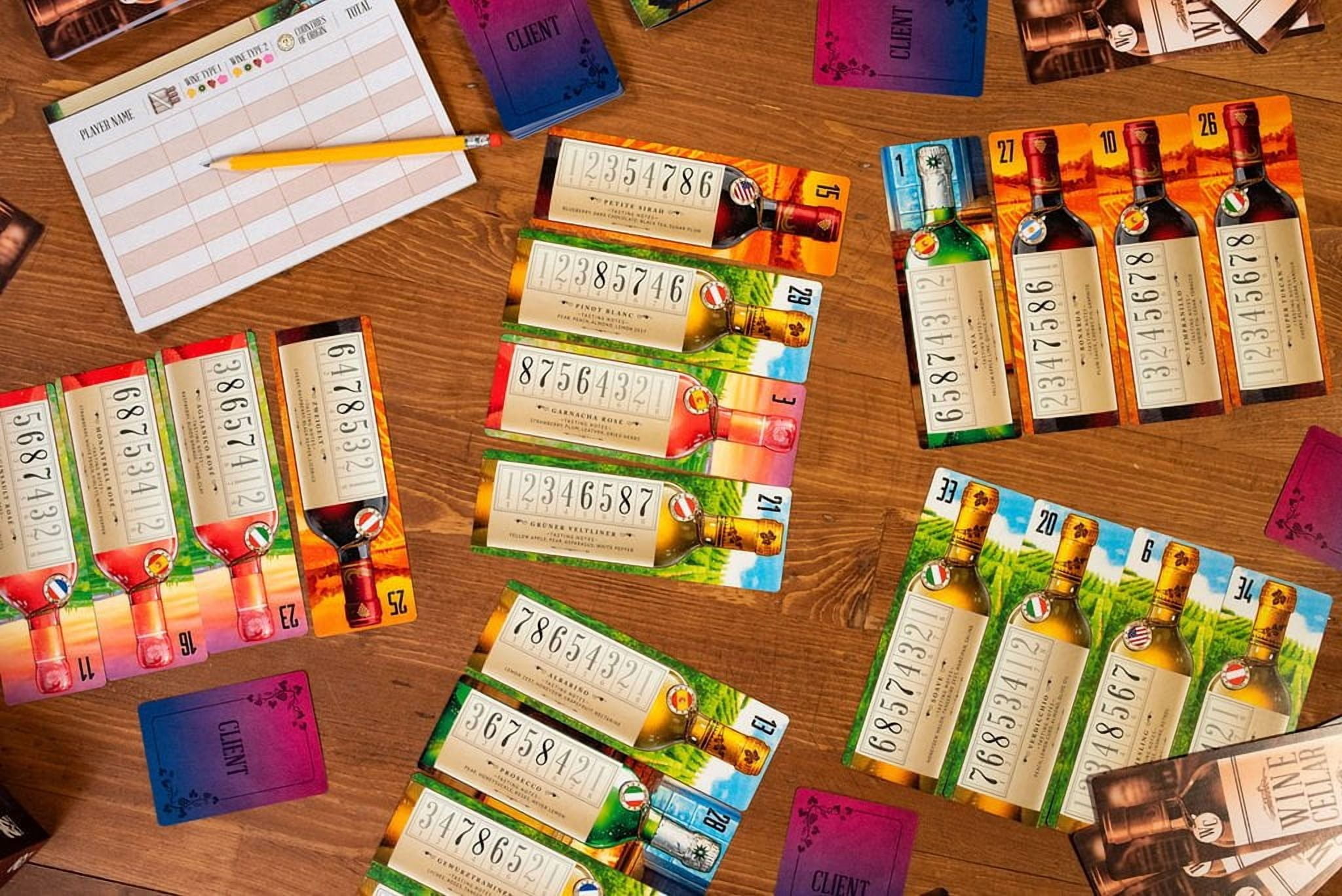 Wine Cellar, Fast Playing Card Game for 1 to 8 Players Ages 10 and up - 25th Century Games