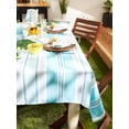 thumbnail image 3 of Indoor/Outdoor Tabletop Collection Multi-use, Machine Washable, Striped, Tablecloth, 60" Round, Beach House, 3 of 5