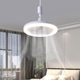 thumbnail image 3 of Wosthever Luces de ventilador blancas y de seguridad para dormitorio y sala de estar con luces de techo LED de iluminación suave oscuras Iluminación y accesorios, 3 of 6