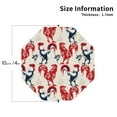 thumbnail image 2 of Fuzoiu Roosters Print Leather Coasters Set,Drink Coasters Set of 4,for Tabletop Protection, Durable PVC Coasters,Home Décor and Housewarming Gift-Octagon, 2 of 6