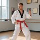 thumbnail image 4 of Cinturón de Karate, Taekwondo, Dojo y Judo, de doble aguja y ocho hilos, hecho a mano, Baotou, de doble capa, con núcleo interior de fieltro de algodón., 4 of 6