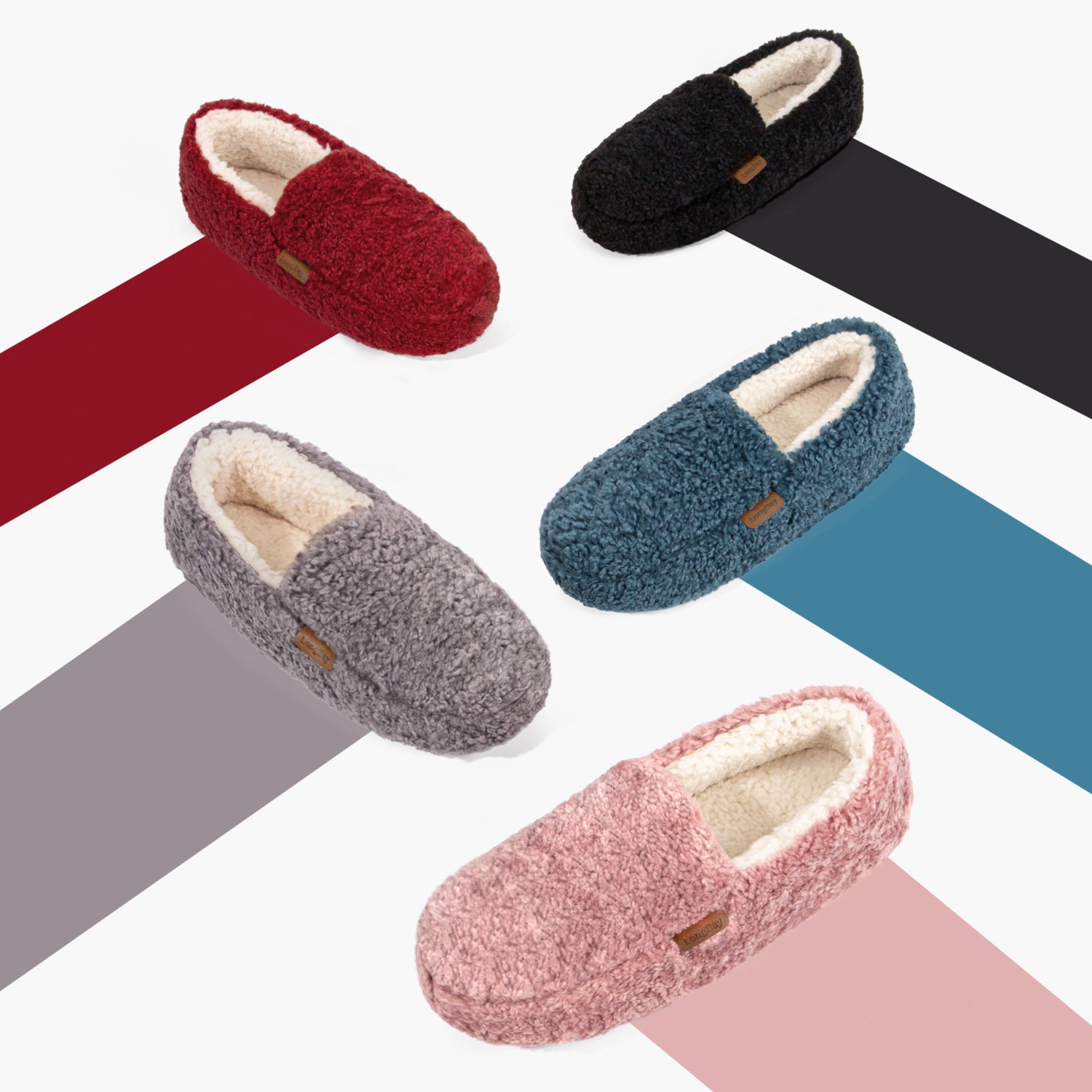 LongBay Women's Fuzzy Shearling Memory Foam Slippers photo 6