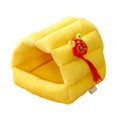 thumbnail image 2 of Cozy Winter Hamster Nest with Cartoon Dragon Pendant Thick, Soft Plush for Cold Resistance, Ideal Sleeping Bed for Small Animals like Rabbits, Squirrels, and Birds, 2 of 6