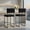 Black, variant on Demi Bonn 26 Inch Counter Height Bar Stools Set of 2, Metal Frame with Footrest, Kitchen Island Stools, White