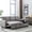 Grey, variant on Howcool 82" Reversible Sectional Sofa Bed, L-Shaped Pull Out Couch Sleeper Bed with Storage Chaise, Removable Backrest Linen Sofa for Small Living Room & Apartment,Dark Grey(Thick Sponge)