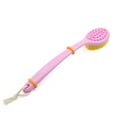 thumbnail image 2 of Unique Bargains 13.4" Soft Bristle Long Handle Bathroom Bath Brush, Pink, 2 of 8