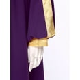 thumbnail image 5 of Lejafay Womens Mens Choir Robe Church V-neck Clergy Gown Long Sleeve Judge Robe Graduation Gown Purple XXL, 5 of 7