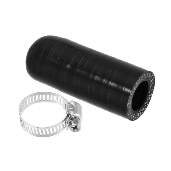 Unique Bargains 1 Set 16mm ID Silicone Coolant Cap with Clamp for Coolant Heater Bypass Vacuum Water Port Black