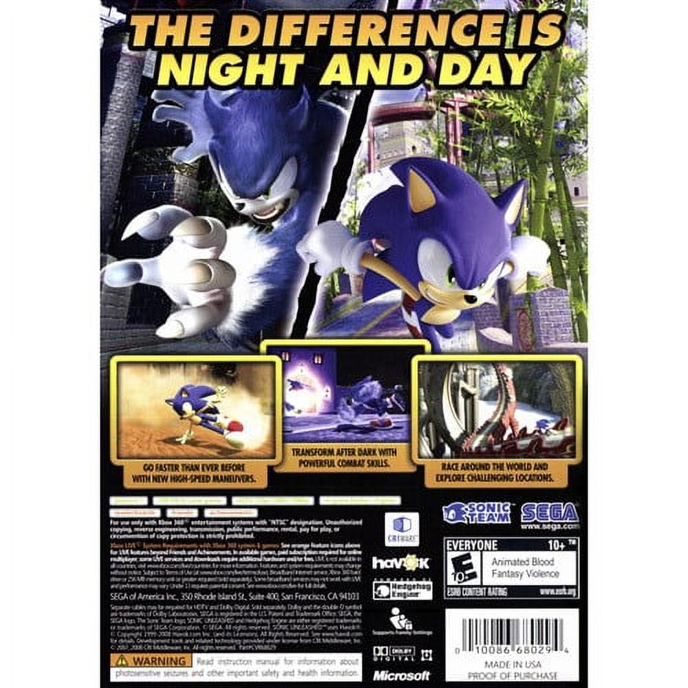 Jogo Sonic Unleashed Da Sega Lacrado Original Para Xbox 360 em Promoção na  Americanas