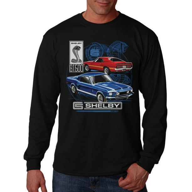 Koyotee - Men's Shelby GT500 Black Long Sleeve T-Shirt 2X-Large Black ...