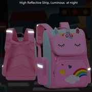 Gmdisc School Backpack Girls School Bag, Lightweight Kids Backpack Durable Fashion Bookbag, Pink