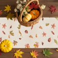 thumbnail image 3 of Fall Table Runner Thanksgiving Mushroom Maple Leaf Table Runners Watercolor Plants Cotton Linen Dresser Scarf Kitchen Dining Table Decor for Fall Holiday Party Decor 13x90 Inch, 3 of 9