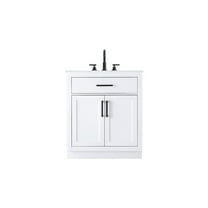 Elegant Kitchen and Bath Alden 30 Inch Single Bathroom Vanity In White
