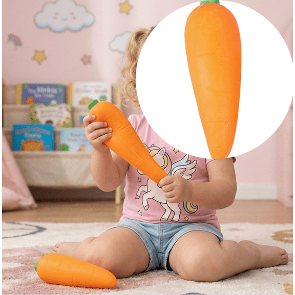 5.51" Carrot Stress Toys, Carrot Squishy, Squeeze Fidget for Adults Novelty Office Decor & Relaxation Tool, 2026 Easter Decorations