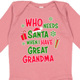 thumbnail image 4 of Inktastic Who Needs Santa when I Have Great Grandma Boys or Girls Long Sleeve Baby Bodysuit, 4 of 5