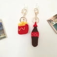 thumbnail image 3 of 3PCS Cute Crochet Keychain, Creative Fries Burger Coke Set Bag Charms, Handmade Key Chain for Backpack, Gifts for Him/Her, 3 of 7