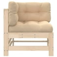 L-Shaped Corner Sofa with Soft Cushions, Durable Solid Pine Frame