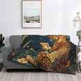 thumbnail image 3 of Vsdgher Leopard Reading Tarot Cards Pattern Fleece Throw Blanket, Horizontal Fleece Bedding Home Decor for Couch & Bed All Season Use -40"x30", 3 of 7