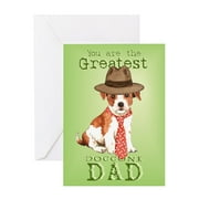 CafePress - Parson Russell Father's Day - Greeting Card, Blank Inside Glossy