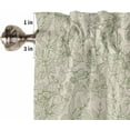 thumbnail image 5 of Sage Green Botanical Window Tier Curtains 36 Inch Length, Rustic Vintage Floral Leaves Rod Pocket Kitchen Window Treatments Drapes for Bedroom, Cafe, Living Room, 2 Panels, 27.5 W x 36 L, 5 of 5