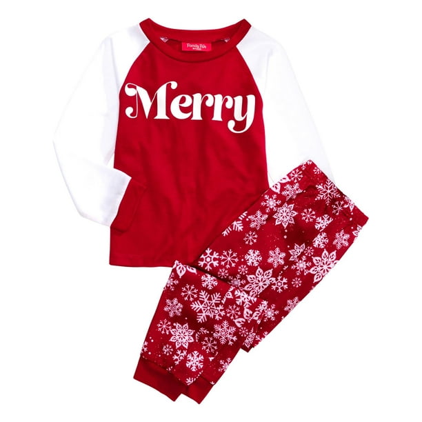 Family PJs Christmas Polyester Footed Pajamas