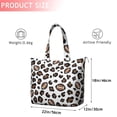 thumbnail image 4 of White Leopard Print with Footballs Pattern Travel Tote Bags for Women Carry On,Large Weekender Bags for Women Travel,Multi Functional Duffle Bag for Work,Shopping,Sports, 4 of 5