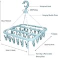 thumbnail image 2 of Sock Drying Rack, Hanging Clothes Drying Rack with 32 Windproof Pegs, Collapsible Lingerie Sock Drying Rack for Socks, Underwear, Baby Clothes, Towels, 2 of 5