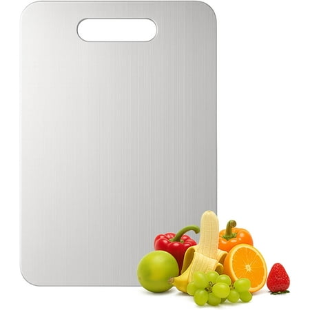 Titanium Cutting Board 100% Pure Titanium Chopping Board for Kitchen Hygiene & Durability Double Sided Cutting Board Non toxic Chopping Board Dishwasher Safe (15.7&ldquo; x 10.8&rdquo;)