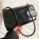 thumbnail image 4 of Bolso De Hombro Bolso vagabundo para mujer PU con brillo láser en las axilas con solapa para regalo de cumpleaños (negro), 4 of 8
