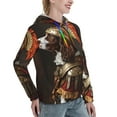 thumbnail image 6 of Honeii Medieval Knight Dog Pattern Womens Oversized Hoodies Long Sleeve Sweatshirts Pullover Fall Outfits with Pocket-Large, 6 of 7