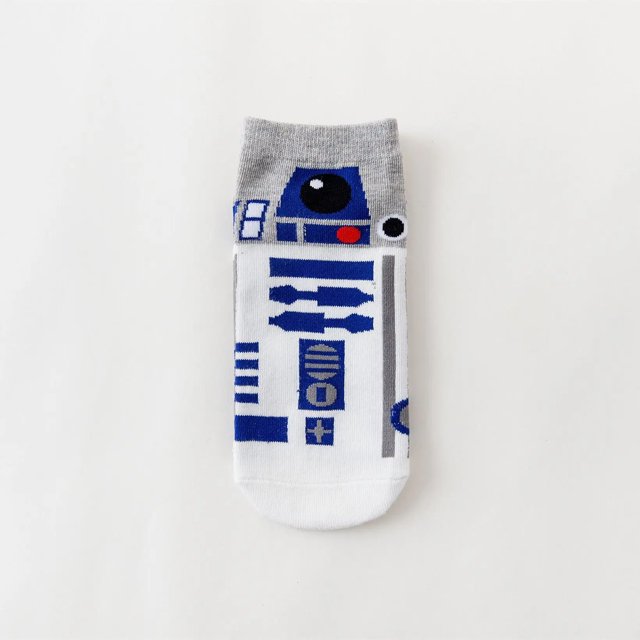 2023 nuevo Otoño Invierno película de Star Wars hombres calcetines maestro Yoda R2-D2 calcetines de Cosplay Wookiee Caballero Jedi novedad calcetines de mujer 37-45