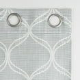 thumbnail image 4 of Sun Zero Tikal Woven Ogee 100% Blackout Grommet Curtain Panel, 25"W X 84"L, Light Blue, 4 of 8