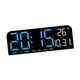 thumbnail image 5 of Reloj de pared digital grande Reloj de pared grande moderno con fecha Temperatura y temporizador Azul, 5 of 9