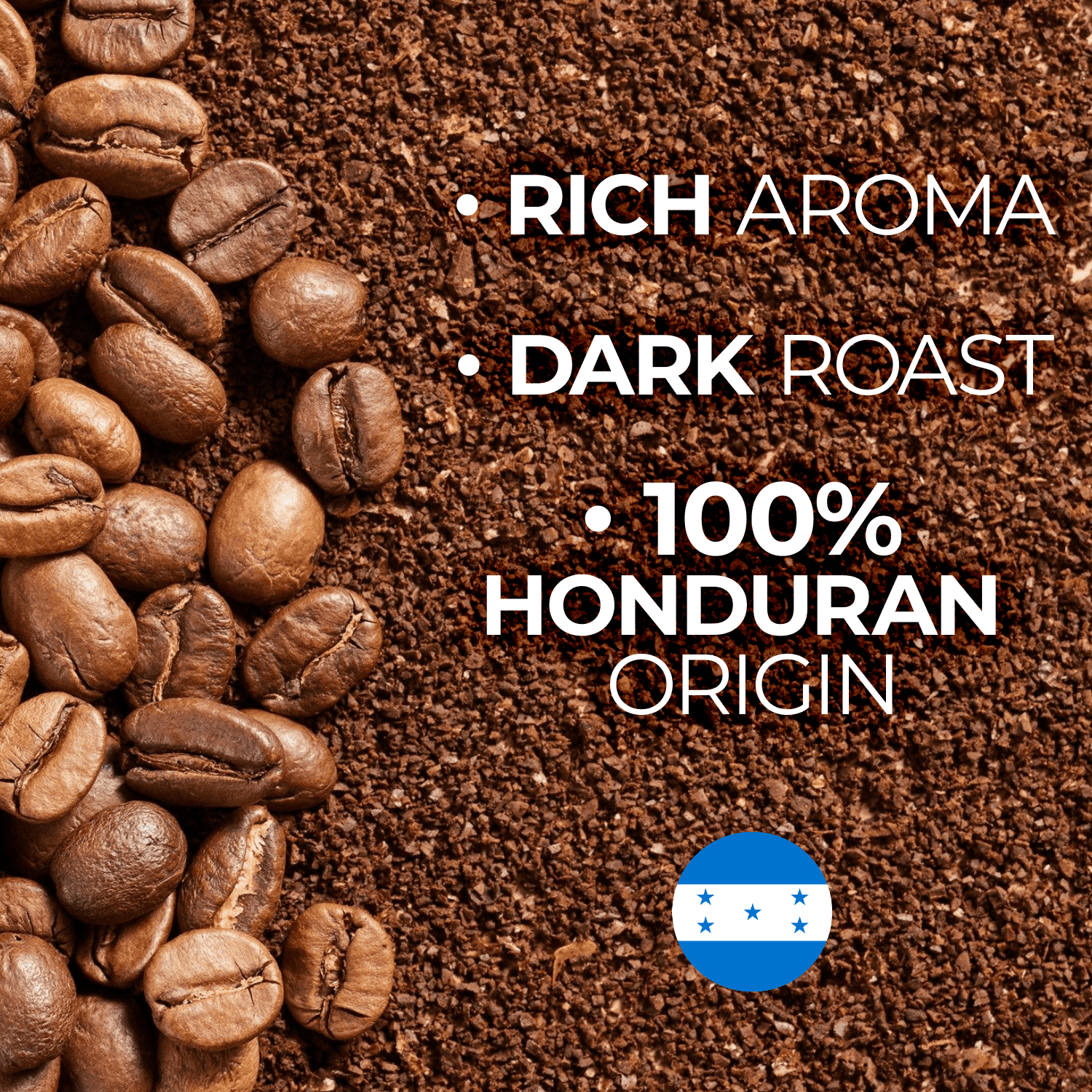 Mi Café es ORO Honduran Ground Coffee Dark Roast – 14 oz Bag | Exotic Flavor & Smooth Aroma | 3-Pack