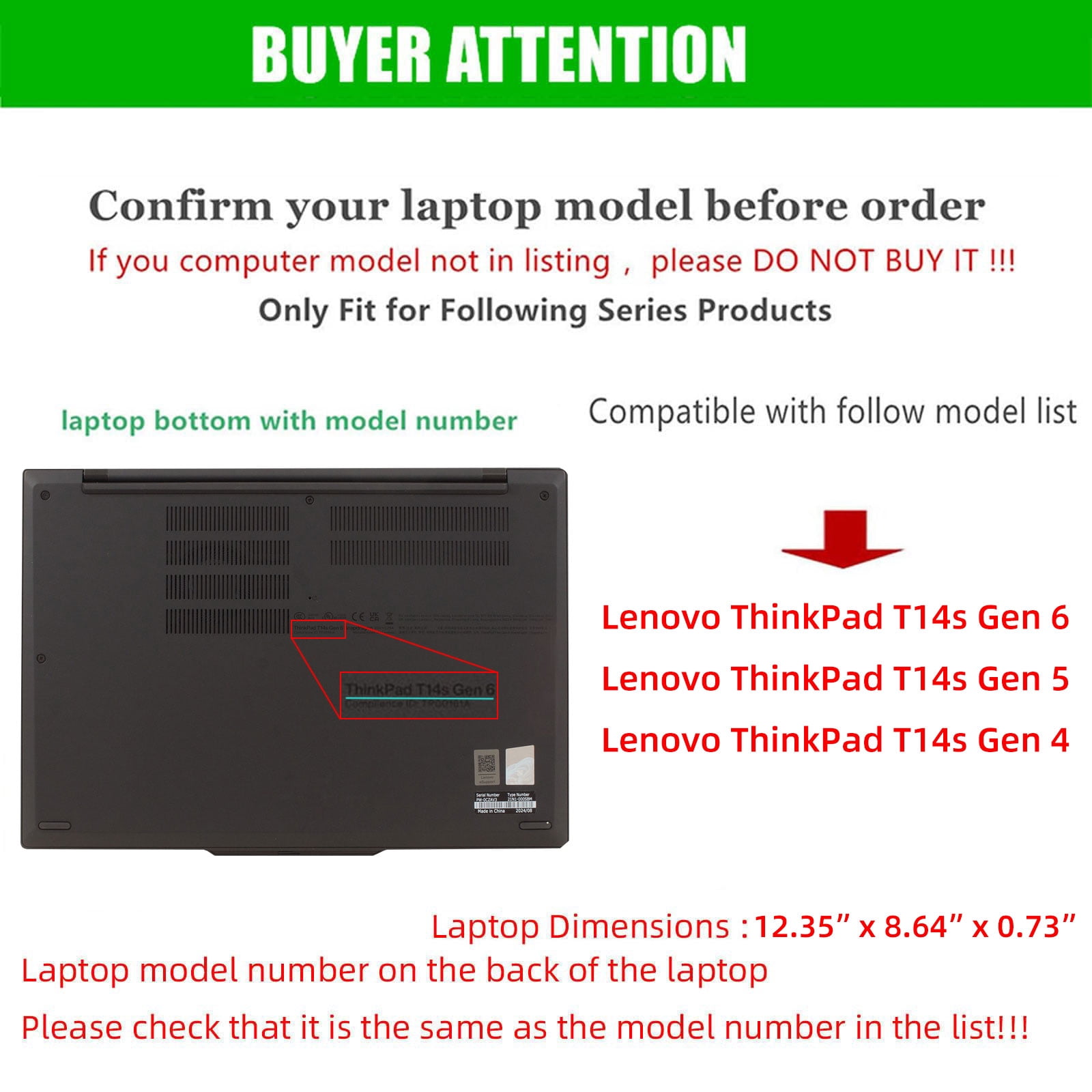 Laptop Case Cover Only for Lenovo ThinkPad T14s Gen 7/ThinkPad T14s Gen 6/ ThinkPad T14s Gen 5 14” (NOT Working with Other Lenovo Models). 2-in-1 PU Leather Shell Notebook Sleeve (Blue)