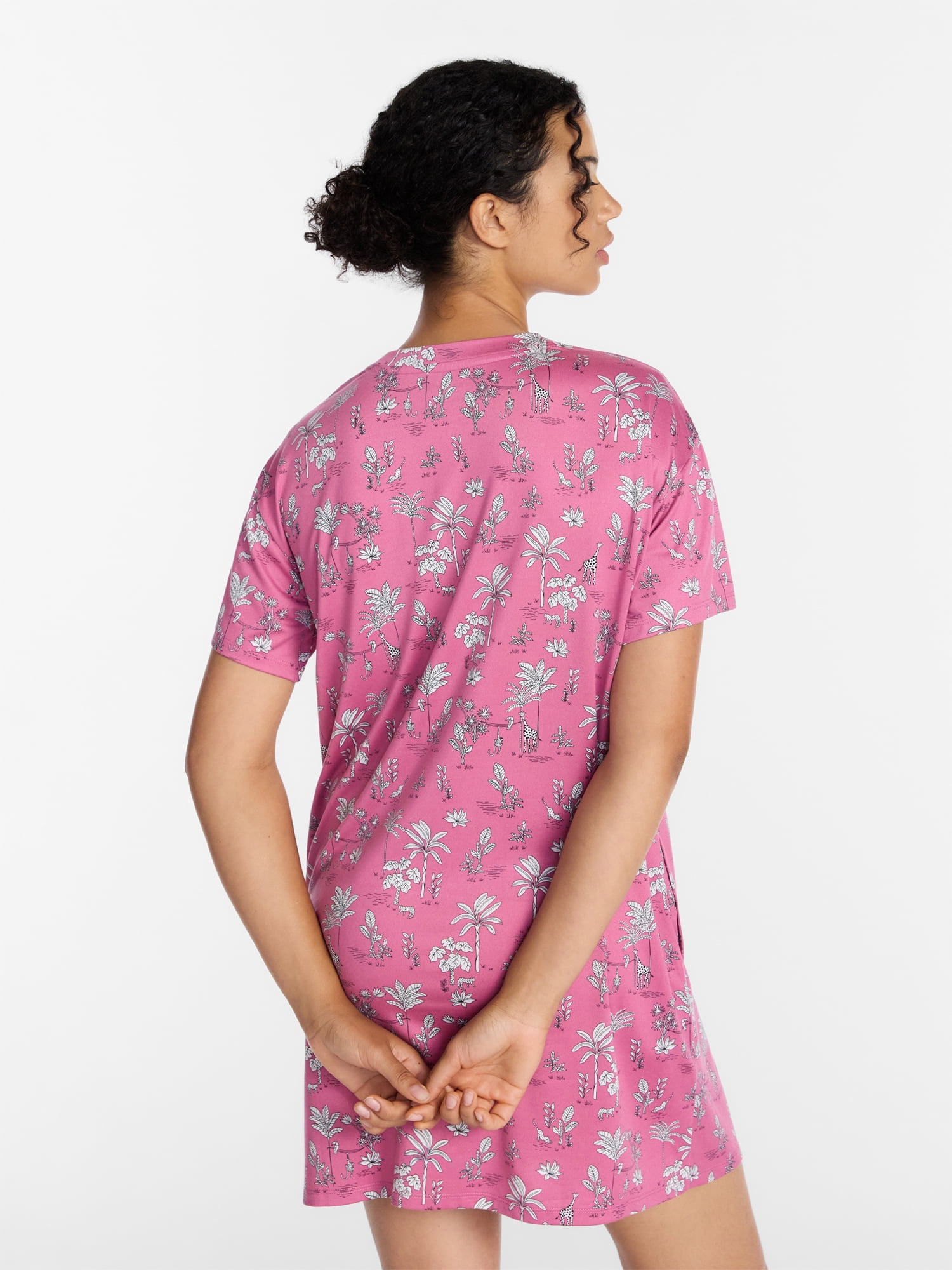 Joyspun Women's Dreamy Soft Collection Short Sleeve Sleepshirt, Sizes S/M to 2X/3X