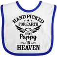 thumbnail image 3 of Inktastic Handpicked for Earth by My Pappy in Heaven with Angel Wings Boys or Girls Baby Bib, 3 of 4