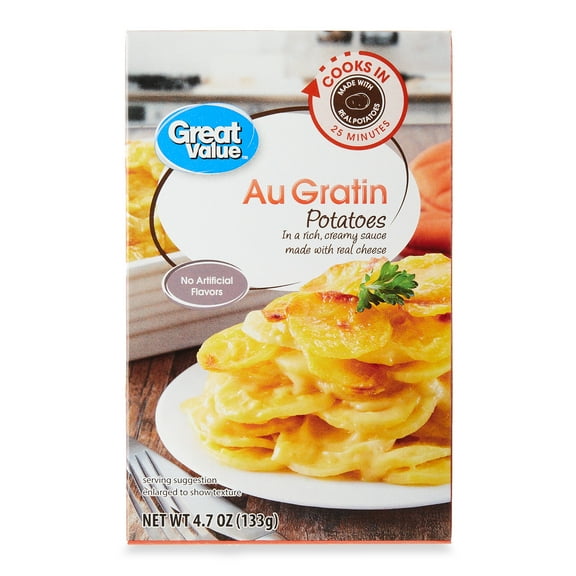 Great Value Au Gratin Potatoes, 4.7 oz Box, 1 Count