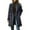 Grey, variant on Women's Winter Oversized Lapel Collar Woolen Plaid Single Peacoat Color: Grey Size: XL