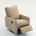 thumbnail image 3 of Manual Swivel Rocking Recliner for Adults, Small Plush Wall Hugger Reclining RV Chair, Glider Swivel Recliner Chair with Foot Rest for Nursery, Living Room and Small Places, 3 of 8