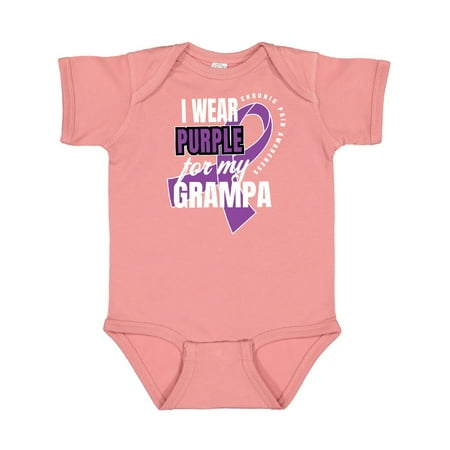 

Inktastic Chronic Pain I Wear Purple For My Grampa Gift Baby Boy or Baby Girl Bodysuit